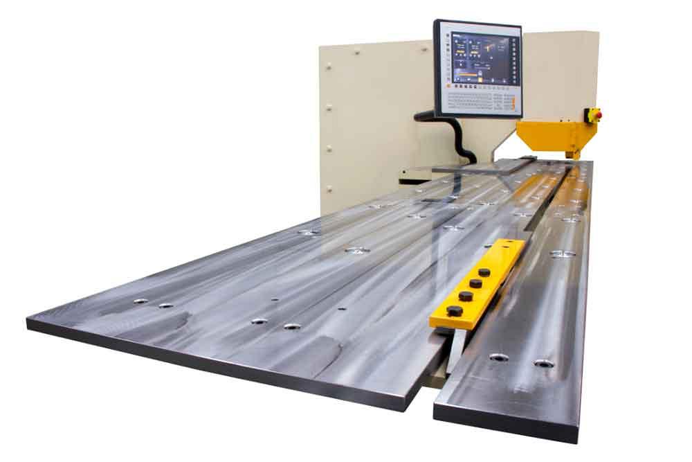 Positioning table on ironworker