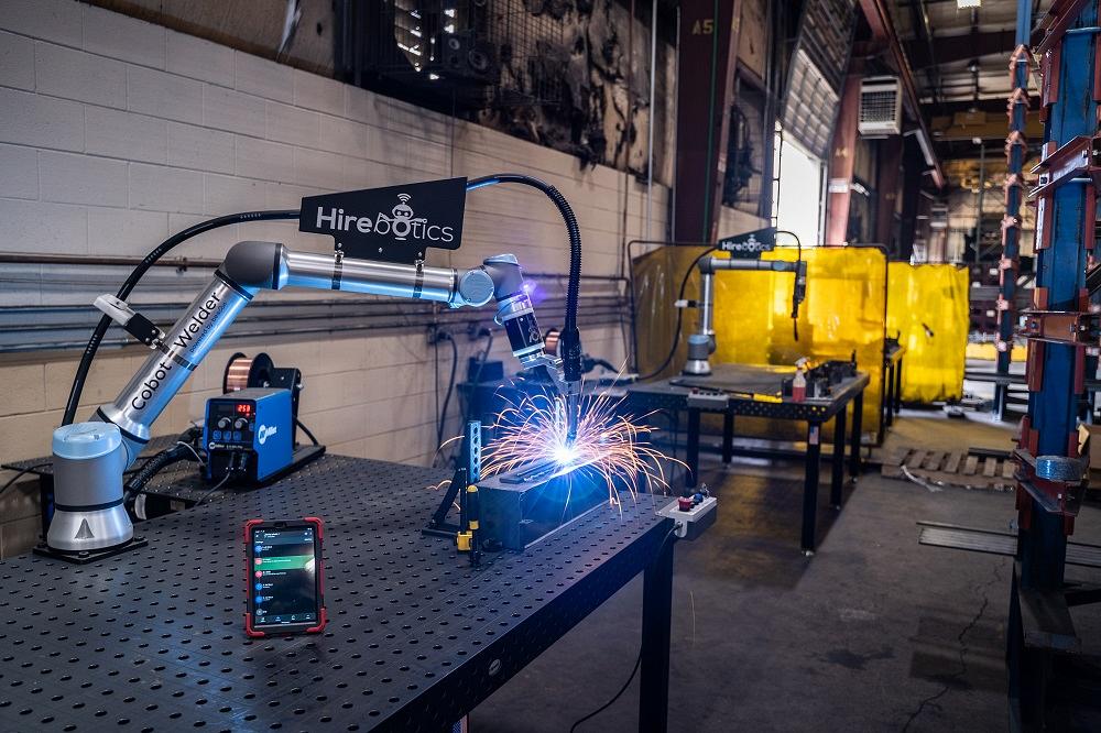 Cobot in a metal fabrication shop