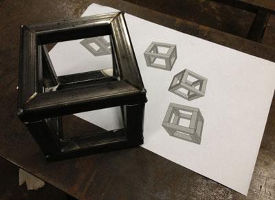 Metal fabricated cube