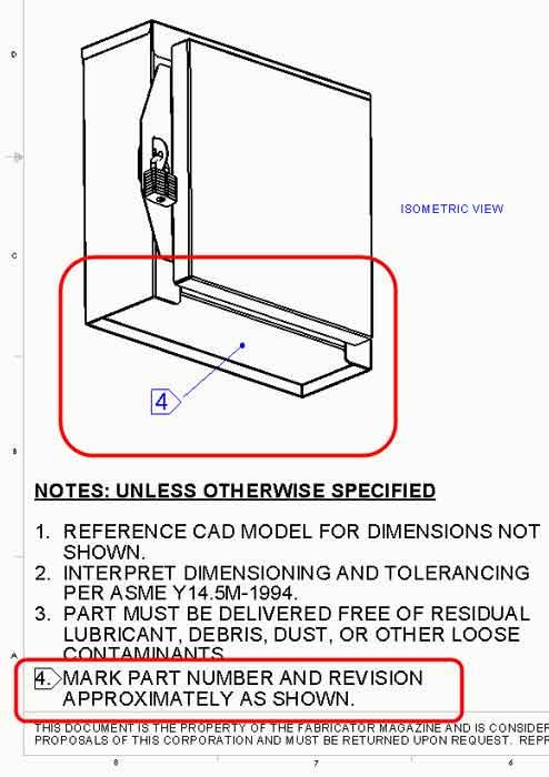 CAD designed part
