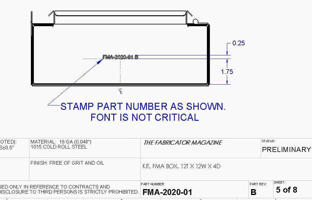 How to part mark a fabricated item