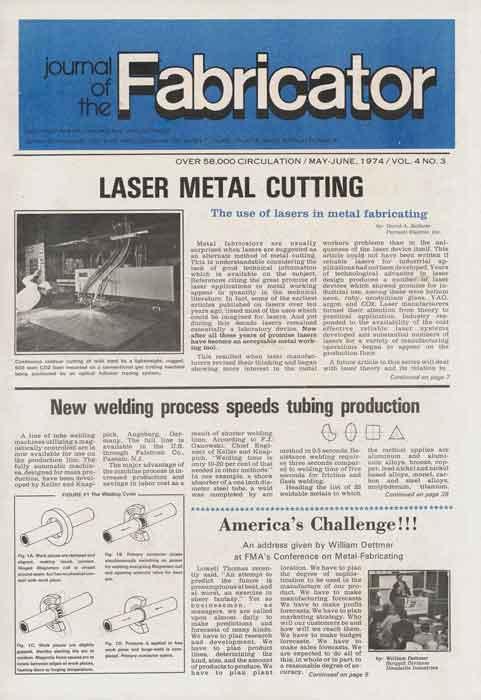 1974 cover of The FABRICATOR