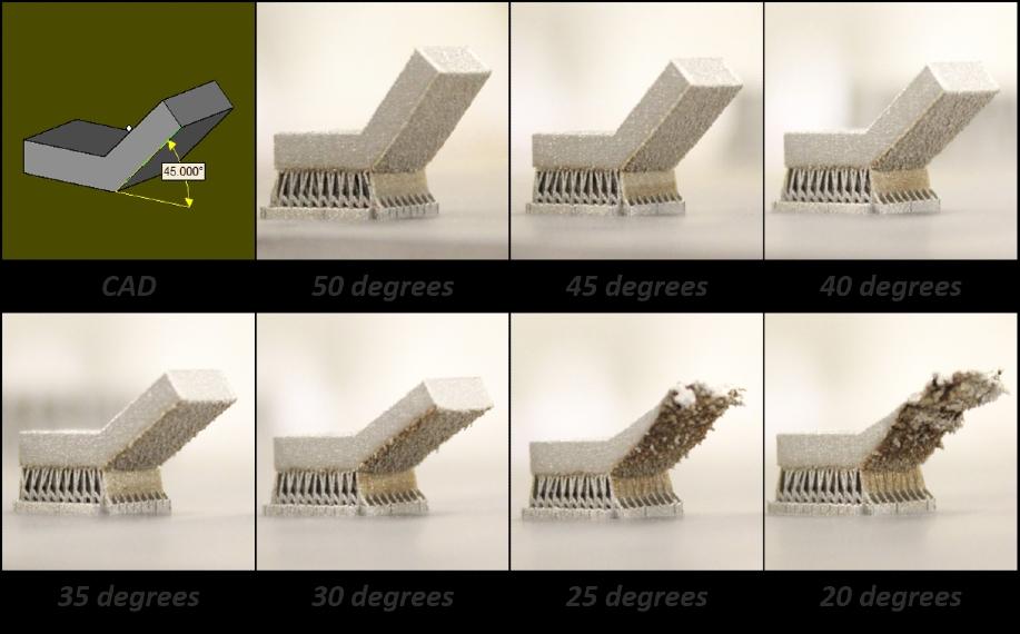 Metal printer from Velo3D prints overhangs of less than 10 degrees without support structures