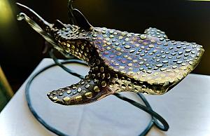 part presentation manufacturing Metal sculpture of a whale shark