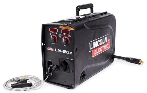 Lincoln Electric’s LN-25X wire feeder features adjustable wire run-in speed