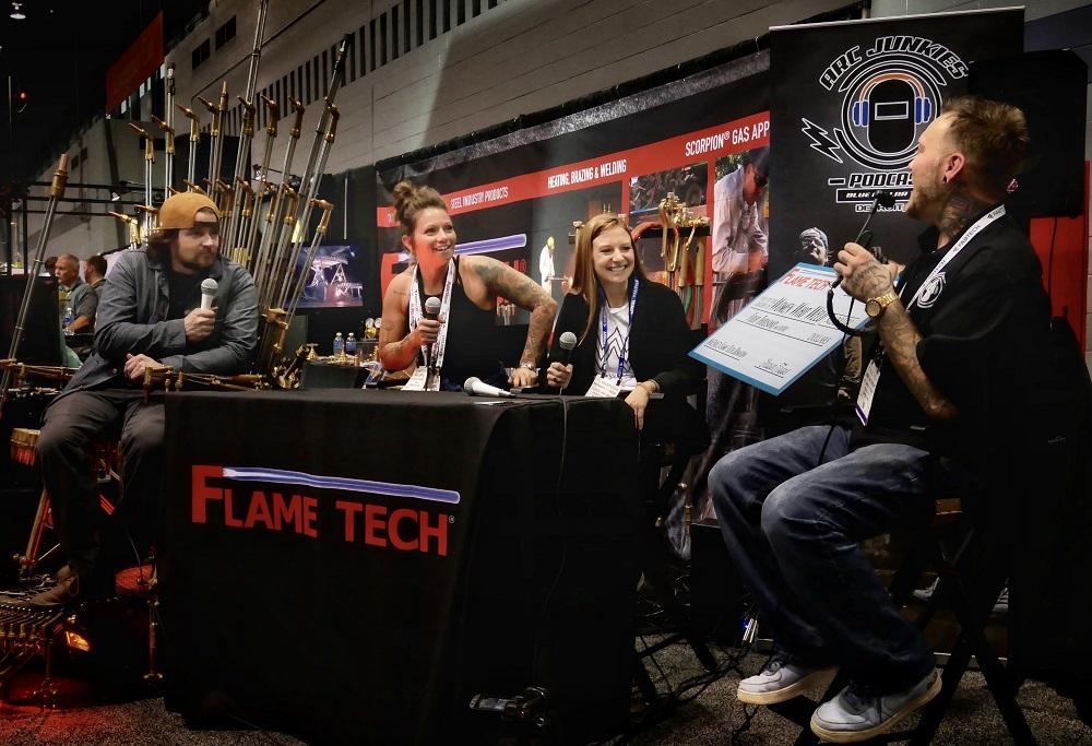 Arc Junkies podcasting from Flame Tech booth at FABTECH 2019