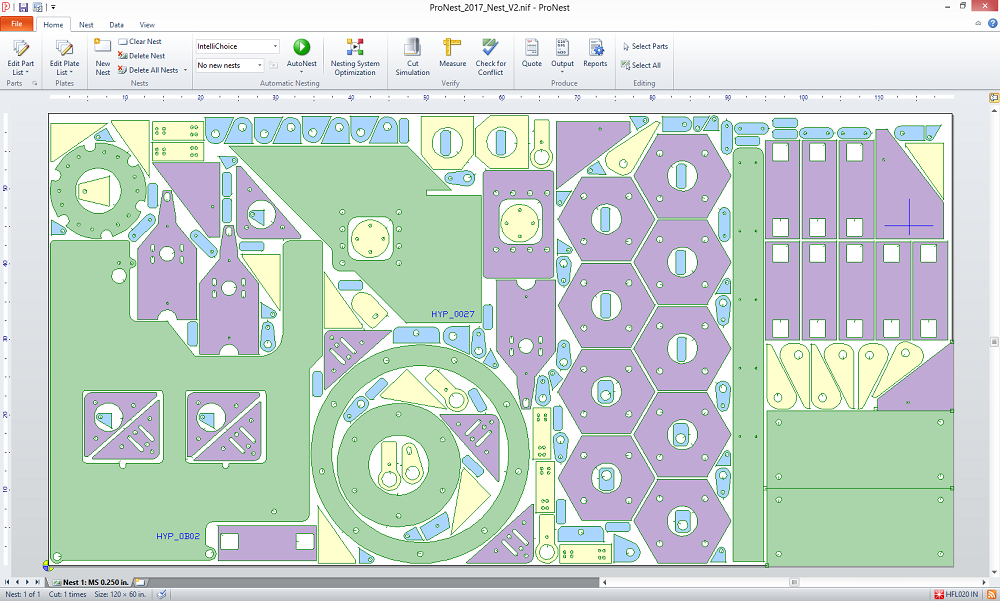 Hình minh họa của tấm kim loại làm tổ