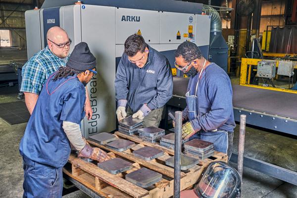 Metal fabricator improves productivity, quality, and safety  with automated deburring
