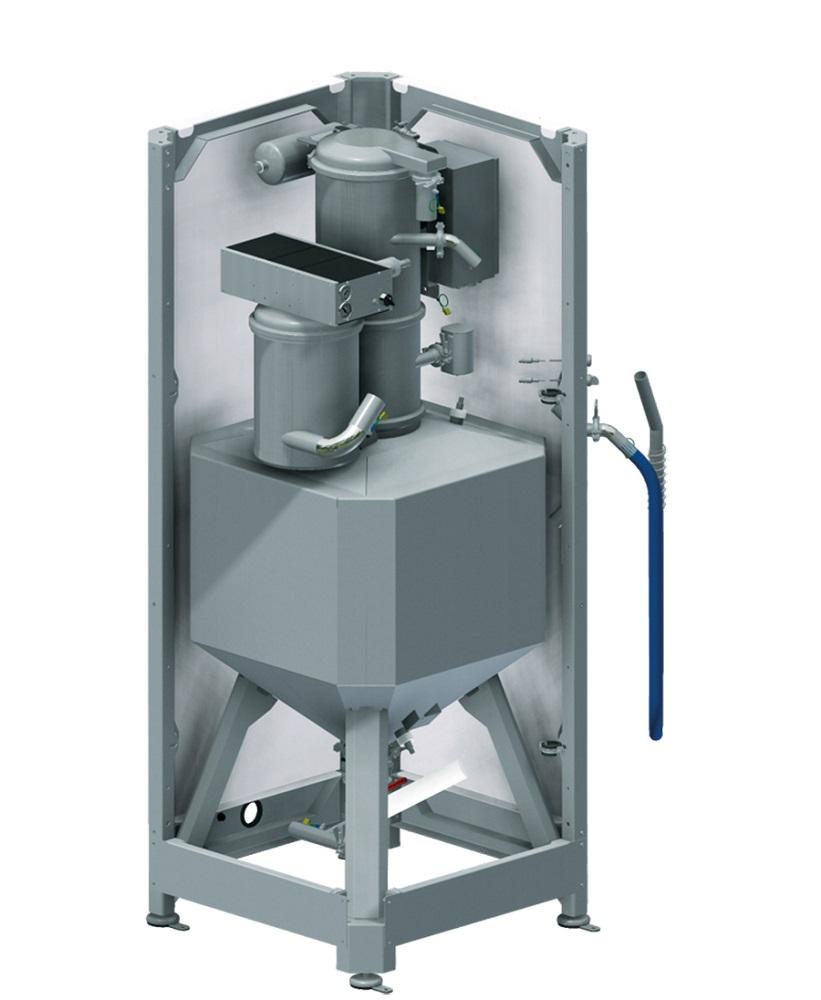 Modular powder supply stages material in high volumes