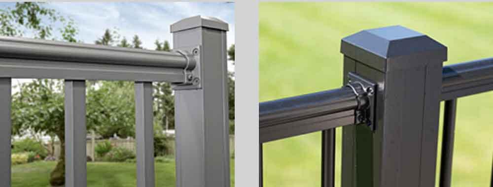 Finishing and powder coating an open-ended aluminum railing for a fence panel