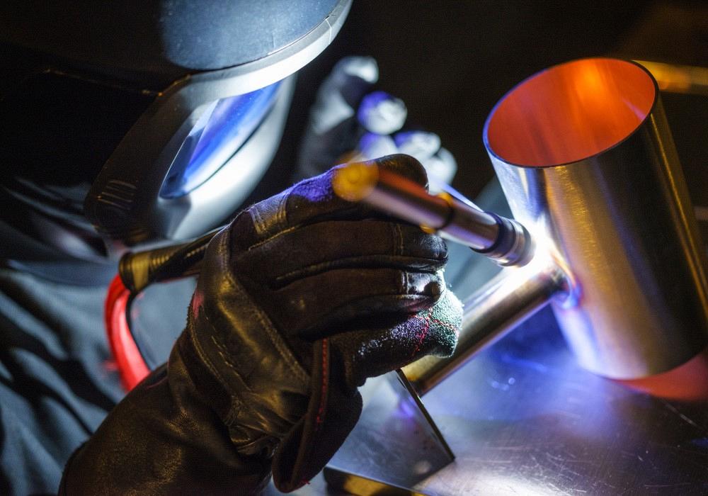 TIG welding with gloves