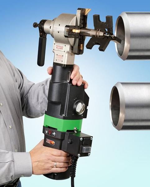 Portable tool can produce precision end preps on hard stainless steels and highly alloyed pipe.