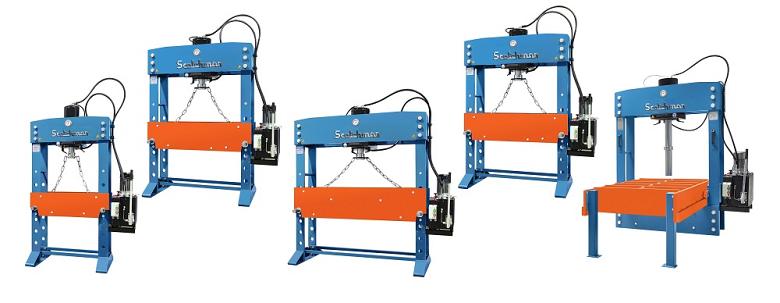 PressPro industrial-grade hydraulic presses are suitable for fabrication, bending and forming, straightening, assembly, maintenance operations, testing, and quality control