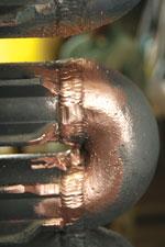 Welded copper joint