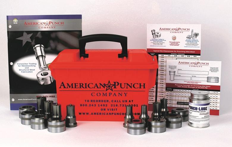 Punch Paks, kits comprised of up to 17 pairs of round punches and dies