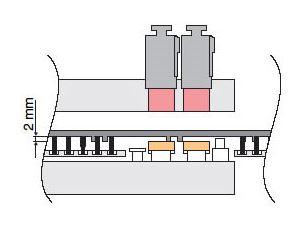Extrusion tooling for a punch press is shown.