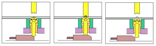 Up/down forming tool is shown in action.