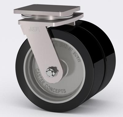 2 Inch Heavy Duty Swivel Wheels Furniture Castors Wheels Rubber Moving Swivel Cater 360 Degree Rotating Industrial Plate Casters,Load Capacity 65Kg,for Trolley,Drawer,Furniture,4 Pcs 