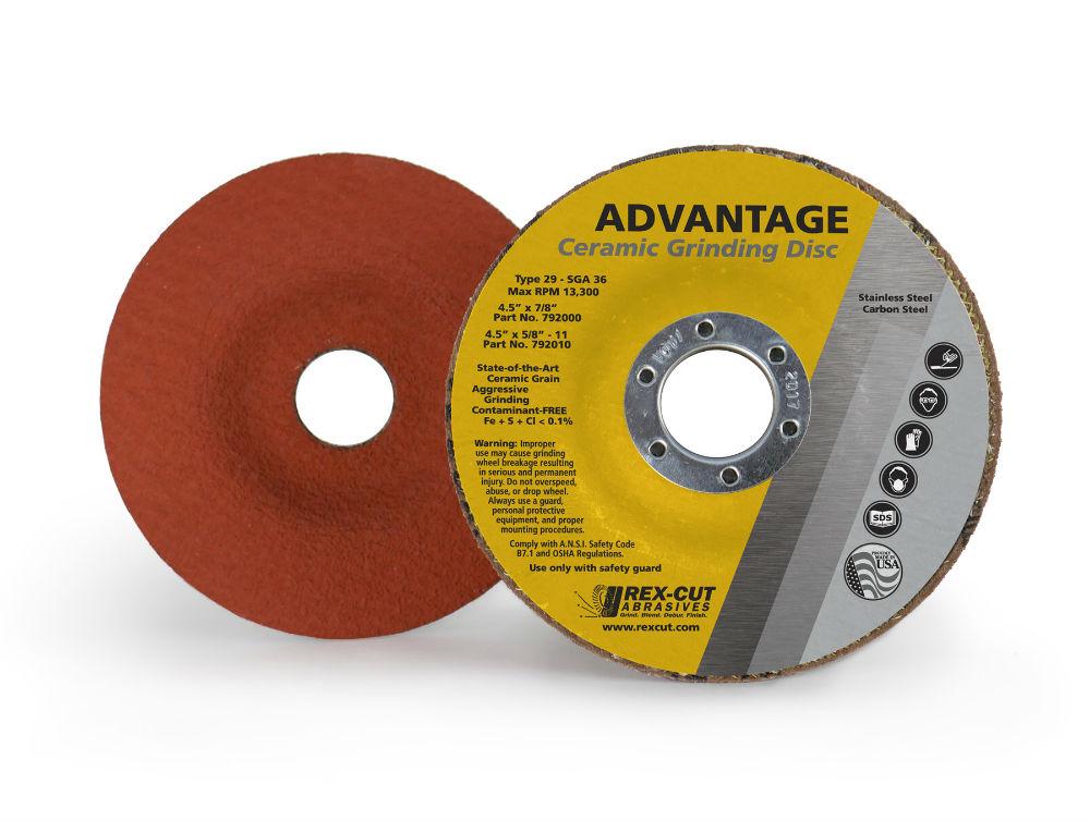 Rex-Cut Abrasives' Advantage grinding disc is aggressive ...