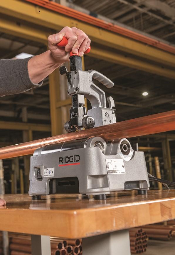 Ridgid Pipe Cutter RIDGID PTC-400 Power Tubing Cutter brings cutting versatility to the ...
