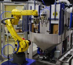 Robot-tended spindle-blast machine introduced - TheFabricator.com