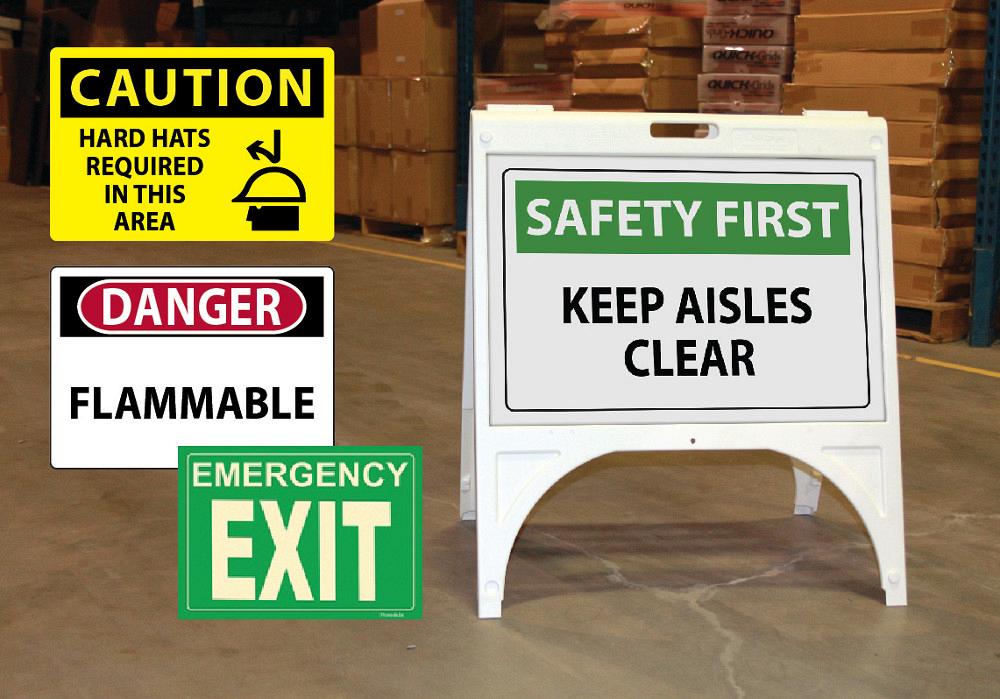 Safety signs come in variety of styles, materials