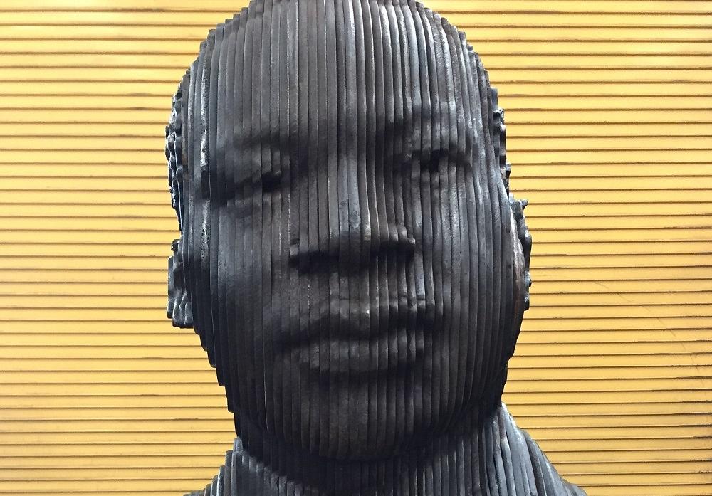  Bust of Martin Luther King Jr. made of stainless steel plates
