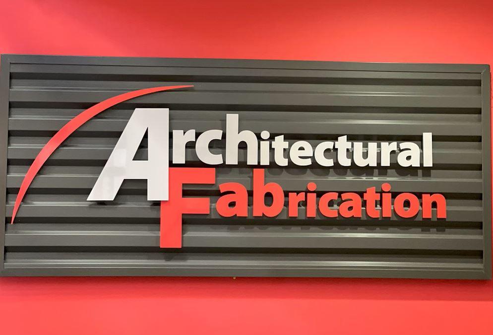 A sign for Architectural Fabrication is shown.