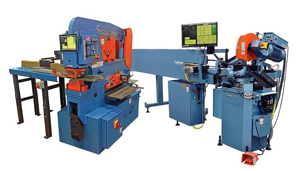 Scotchman 5014-ET ironworker features three-station revolving turret punch