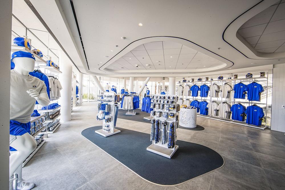 A retail store at SoFi Stadium is shown.