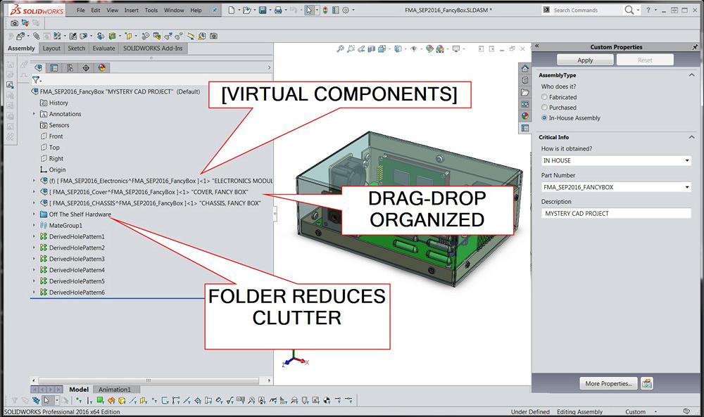 Solidworks Hierarchy Examples Shop technology and 3-D CAD: Changing the hierarchy and file names ...