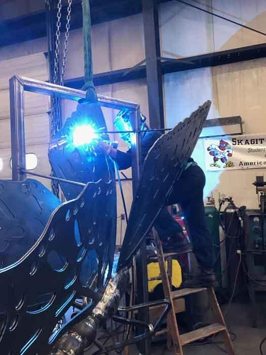 College welding club in Washington fabricates artwork for community