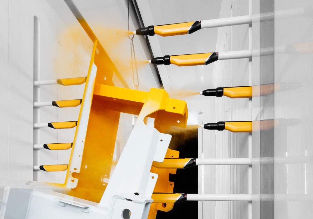 Gema’s Dynamic Contour Detection technology helps to boost transfer efficiency during powder coating.