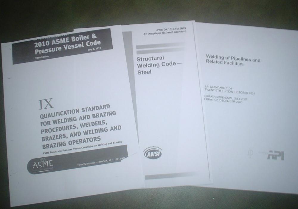 api 1104 study guide and code book