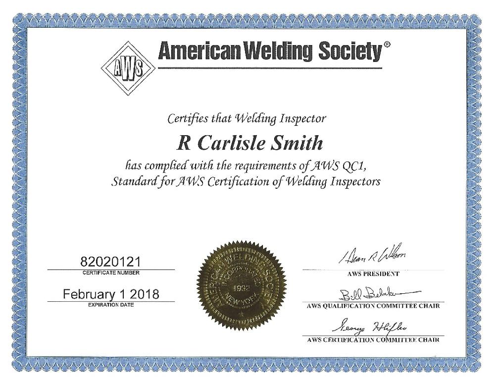 welding certification