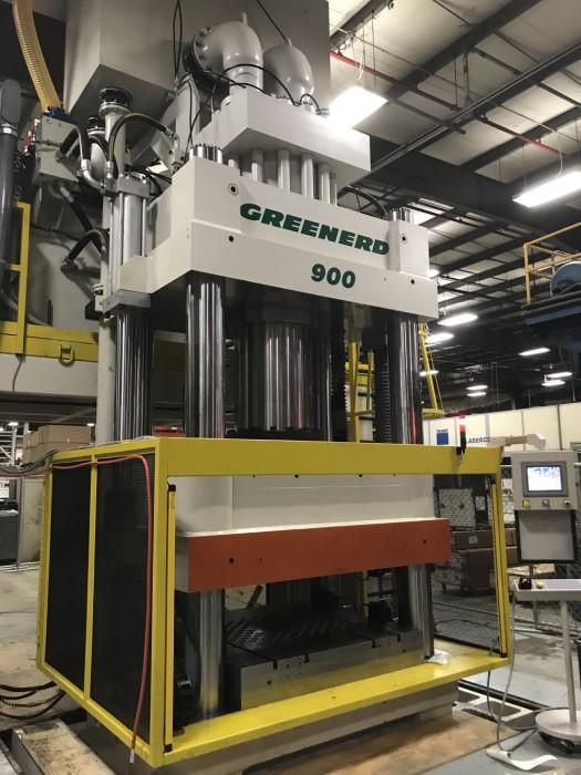 900-ton four-post double-acting hydraulic press