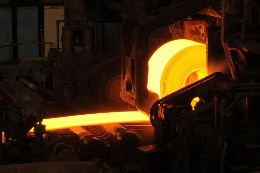 Manufacturing process for hot steel rolls at steel mill