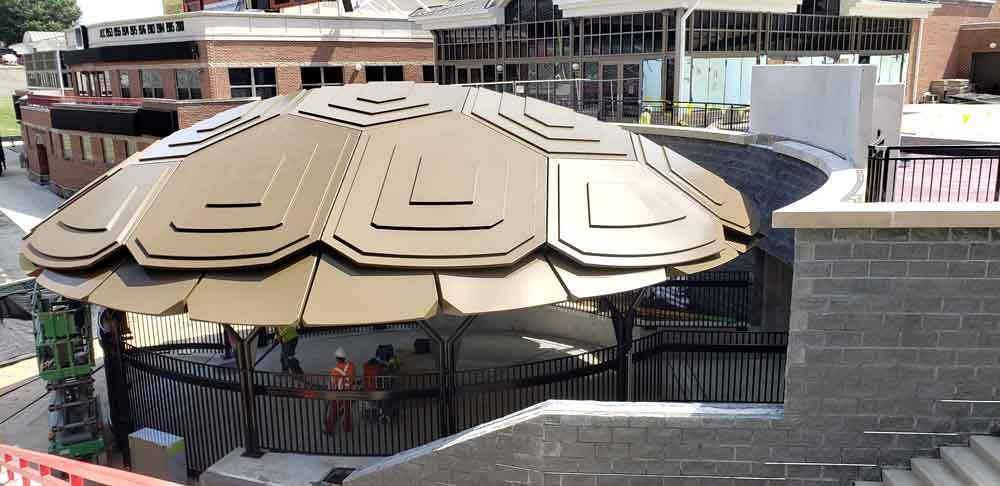 University of Maryland steel turtle shell structure