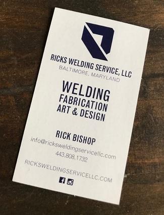 Rick Bishop recently started his own welding company