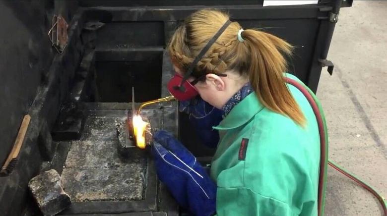 Still Building America: Aspiring welder Haley DeMitchell