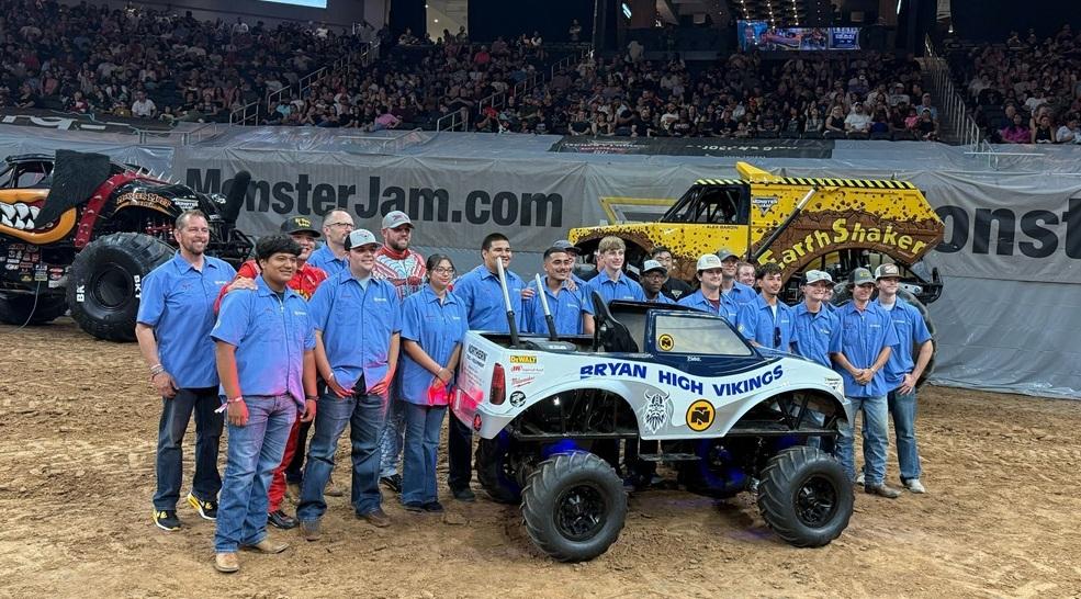 Texas high school welding students build mini monster truck