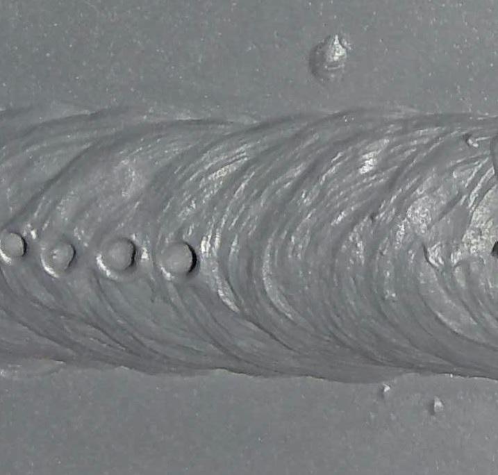 an example of weld porosity