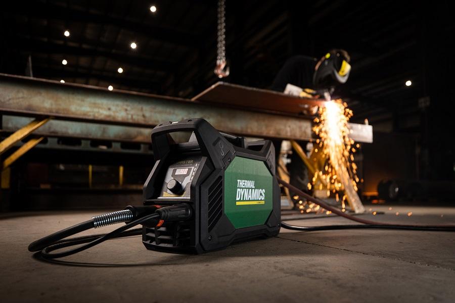 Thermal Dynamics Cutmaster 40 plasma cutter cuts steel up to ½ in. thick