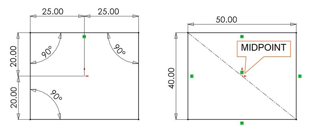 Two sketches of rectangles and respective dimensions are shown.