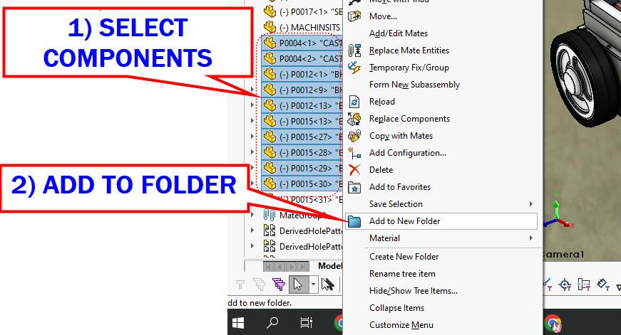 Steps for creating a new folder are shown.