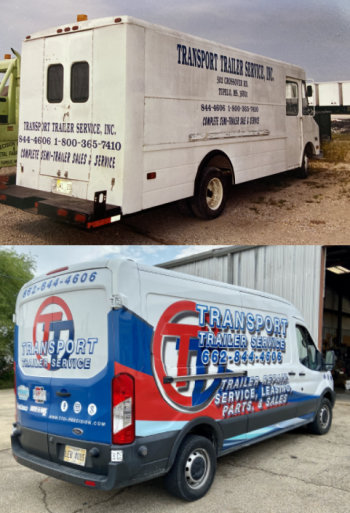 Larry Michael's original and latest service truck
