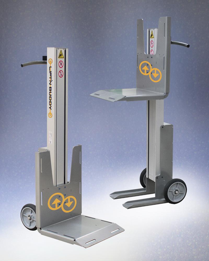 Two-wheel hand truck lifts 200-lb. loads up to 37 in.