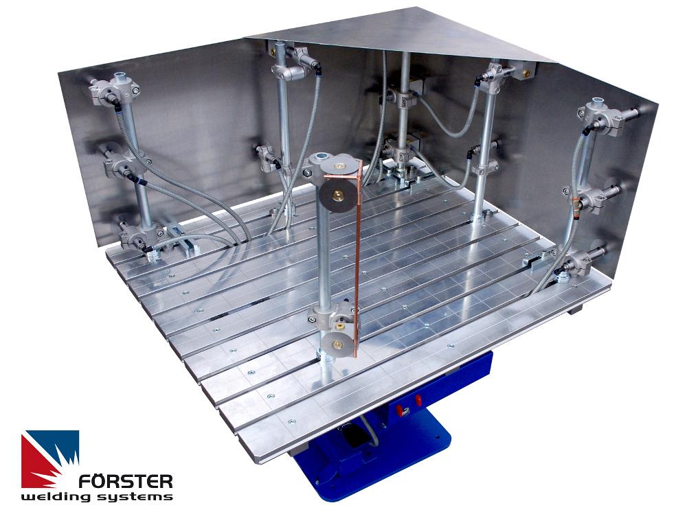 Vacuum clamping system allows creation of various welding fixtures