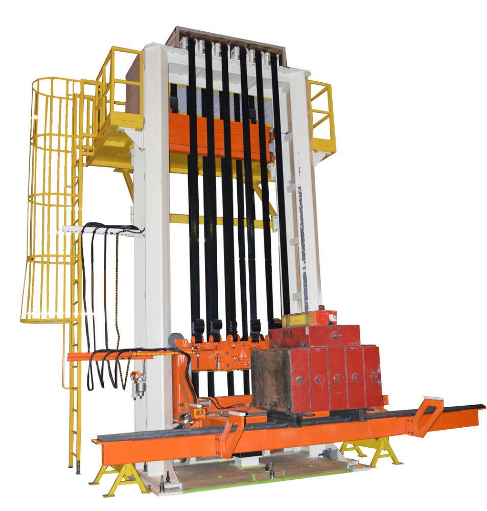 Vertical drop lifter helps ensure level, accurate positioning