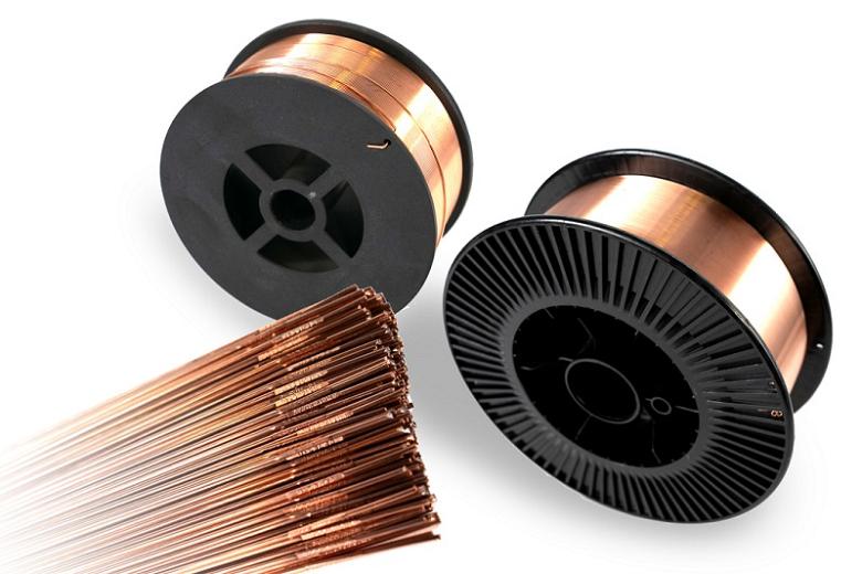 copper-coated mild steel filler metal
